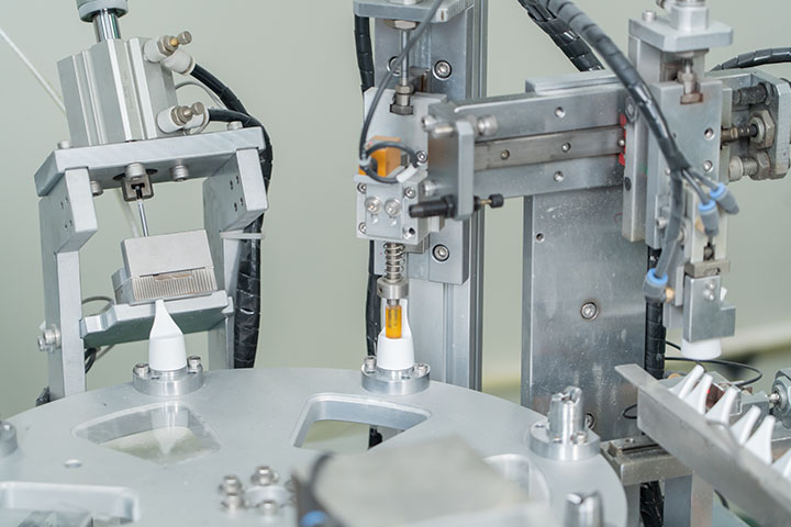 automated filling machines in action
