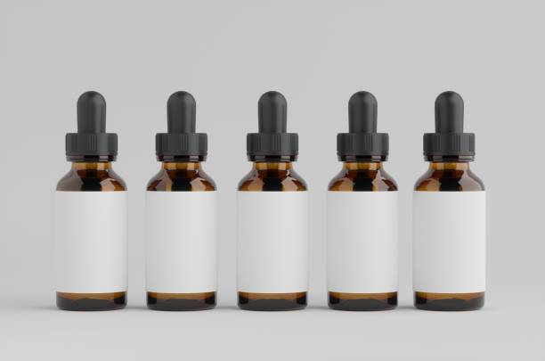 Dropper Bottle Brown Amber Mockup