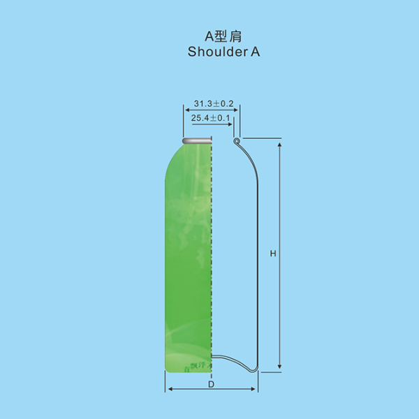 High Quality Aluminum Aerosol Can With Shoulder A