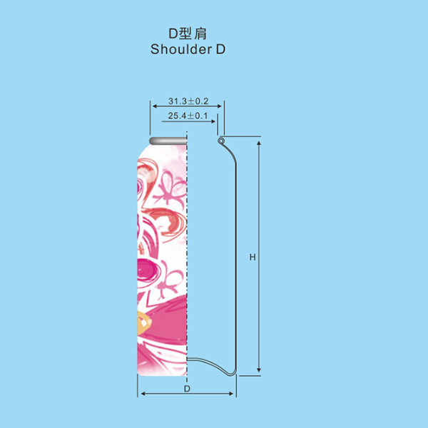 High Quality Aluminum Aerosol Can With Shoulder D