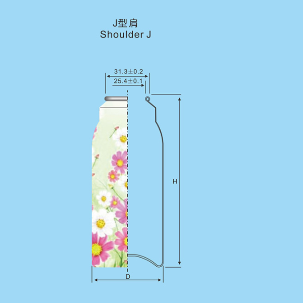 High Quality Aluminum Aerosol Can With Shoulder J