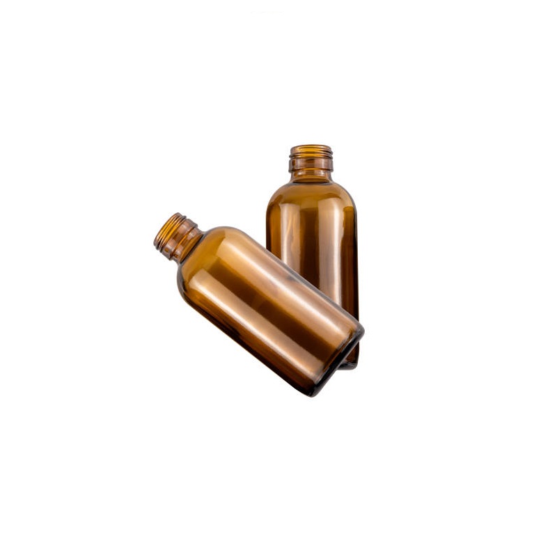 Glass bottle isolated on white background.